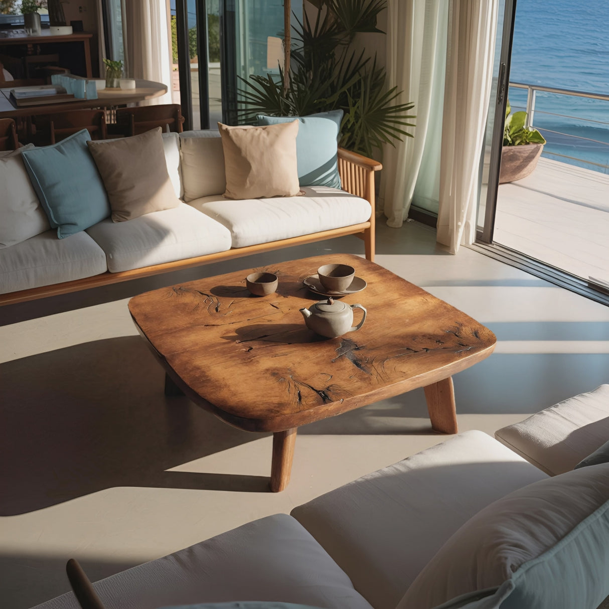 Modern Live Edge Coffee Table For Living Room Decor