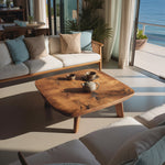 Modern Live Edge Coffee Table For Living Room Decor