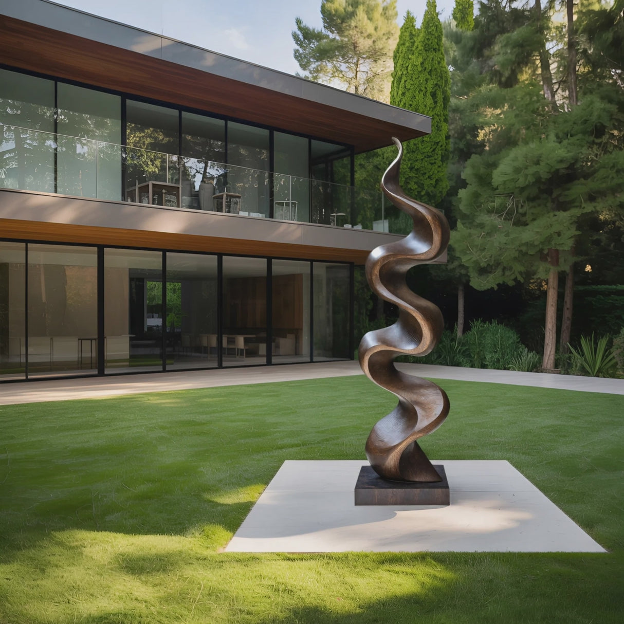 Rustic Large Wooden Sculpture For Garden