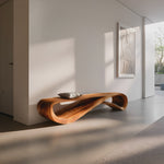 Contemporary Bench With Wave Shape For Living Room