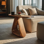 Mid Century Live Edge Side Table For Rustic Home Decor