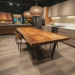 Kitchen Decor Modern Live Edge Dining Table Sleek Grain