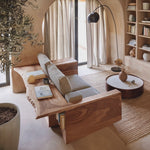 Contemporary Sofa With Built In Side Table For Living Room