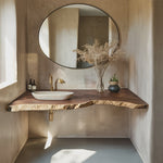 Mid Century Bathroom Vanity In Solid Wood Finish