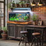 Cozy Living Room Rustic Floating Shelf For Aquarium