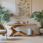 Rustic Live Edge Desk Entryway Design