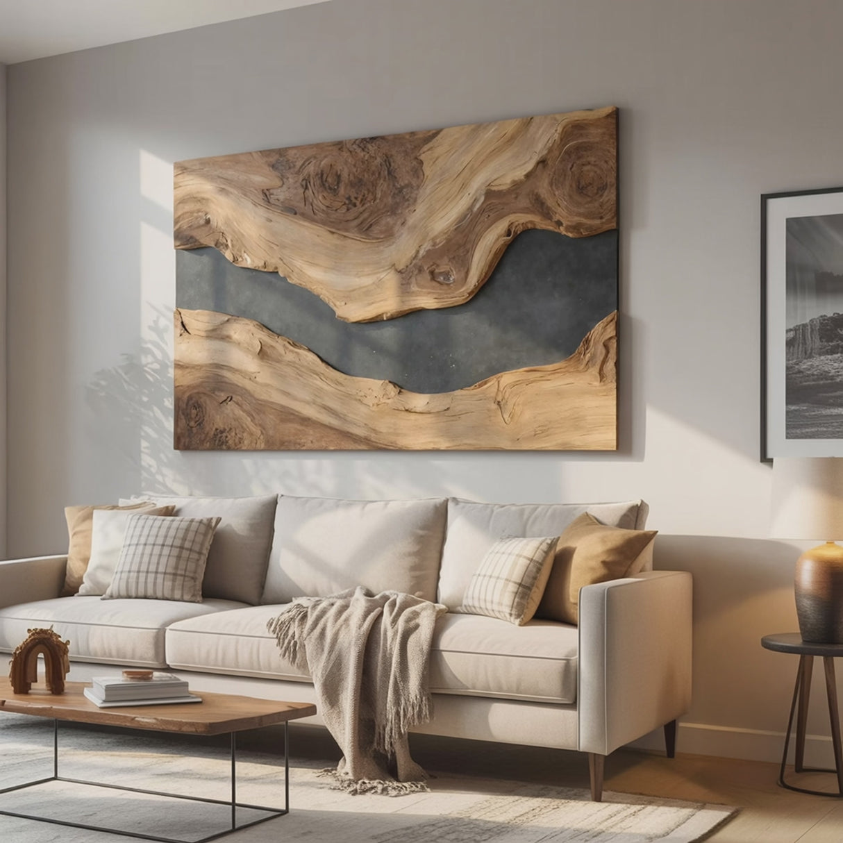 Modern Wooden Wall Art Sculpture For Bedroom Design