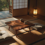 Modern Wooden Abstract Coffee Table For Living Room Decor