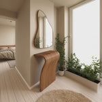 Modern Sculptural Curved Console Table For Entryway And Living Room