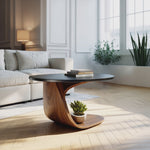 Handcrafted Solid Wood End Table For Natural Home Decor