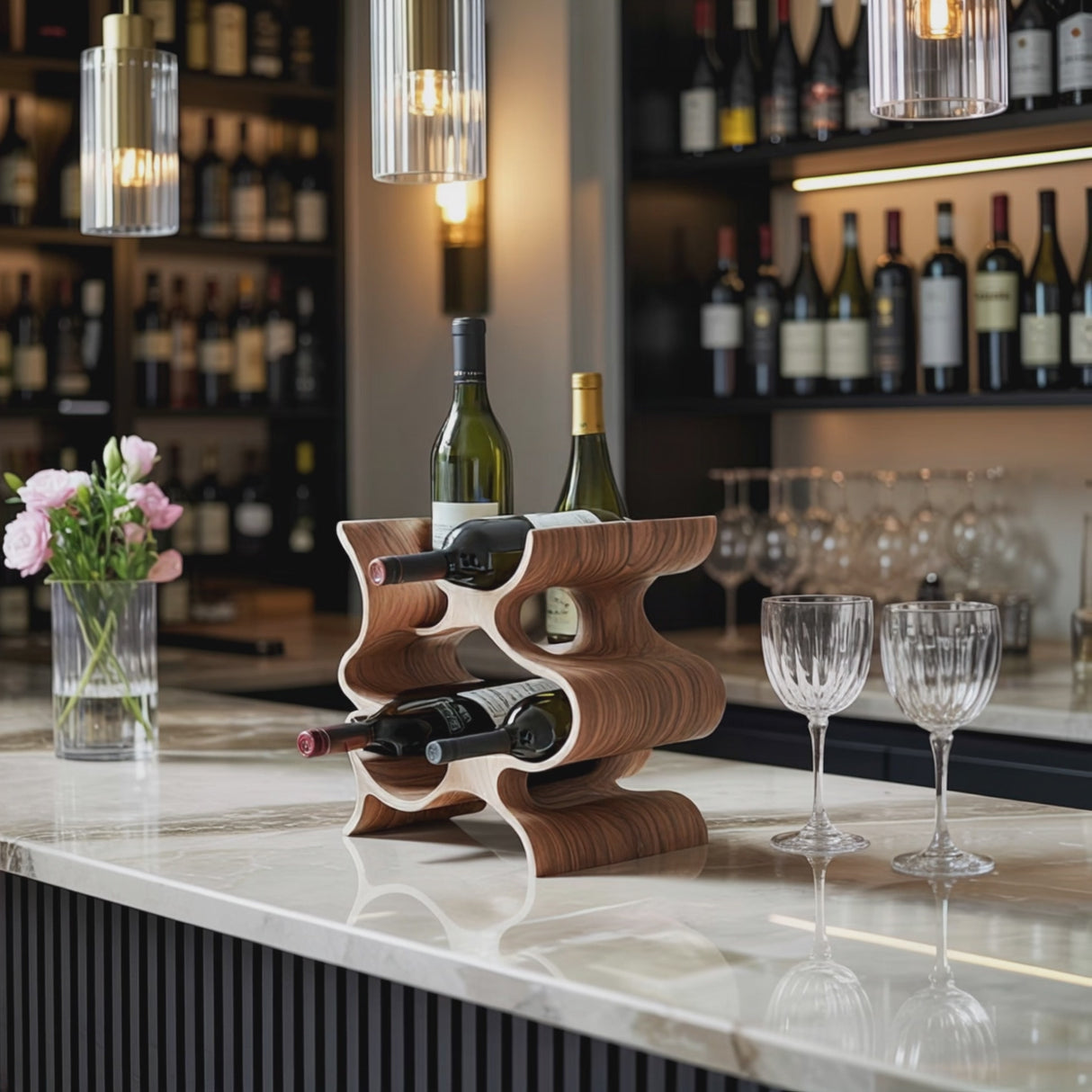 Farmhouse Wine Stand For Furniture Accent Feature