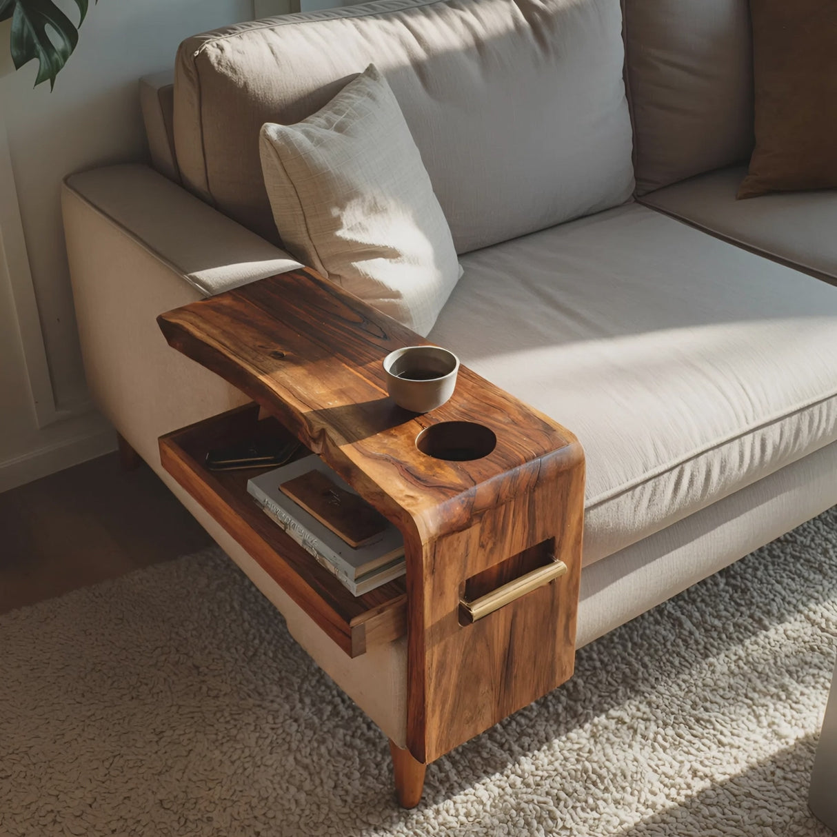 Farmhouse Solid Wood Side Table For Furniture Accent
