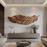 Hand Carved Feather Wall Art For Modern Home Decor