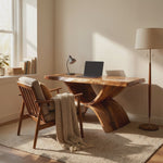 Handcrafted Solid Wood Desk For Home Office And Living Room