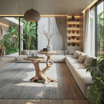 Handcrafted Round End Table Living Room Decor