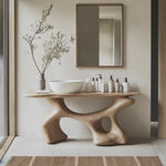 Handcrafted Bathroom Vanity For Organic Home Look