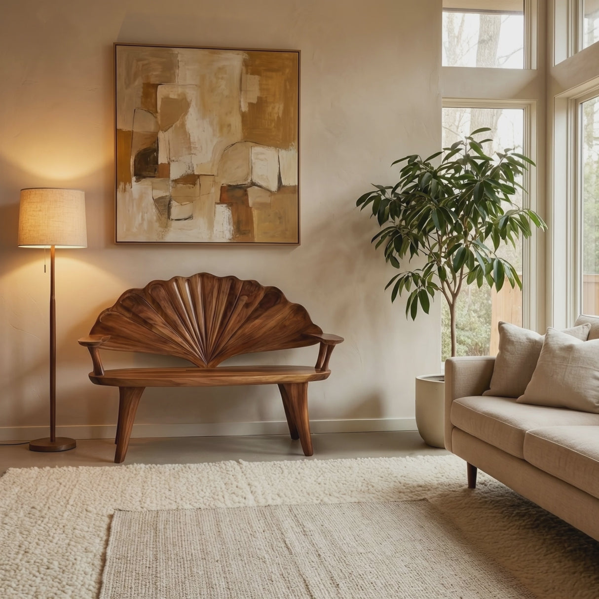 Rustic Solid Wood Bench For Entryway And Hallway Decor