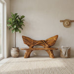 Live Edge Solid Wood Entryway Bench For Home Seating