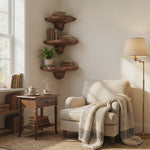 Farmhouse Handcrafted Wooden Mushroom Shelf For Entryway Design