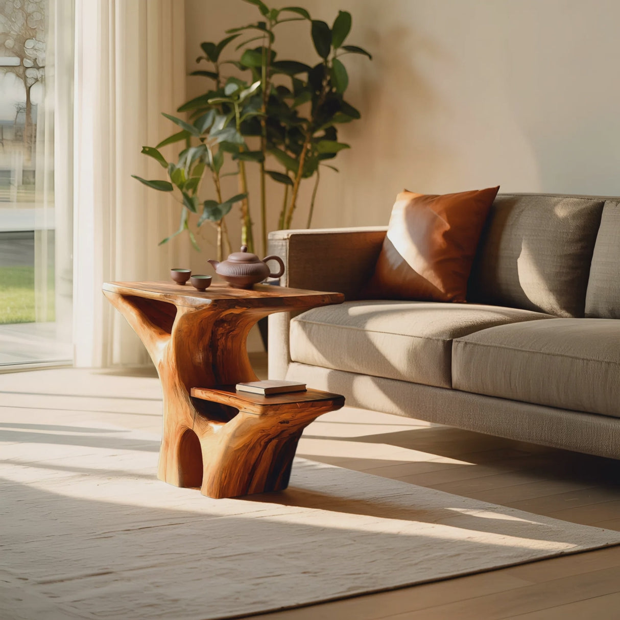 Artistic Side Table Unique Multi-Tiered Design For Home