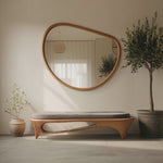 Modern Sculptural Entryway Bench For Living Room