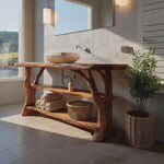 Farmhouse Handcrafted Live Edge Bathroom Vanity For Bathroom Decor