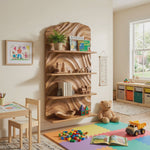 Rustic Handcrafted Wooden Wall Rack For Entryway Storage Display