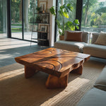 Handcrafted Solid Wood Live Edge Table For Living Room