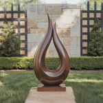 Handcrafted Solid Wood Abstract Decor Sculpture For Contemporary Interiors