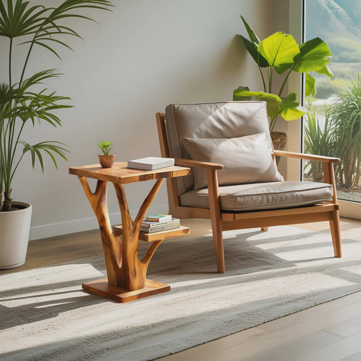 Elegant Side Table Branch Inspired Design For Living