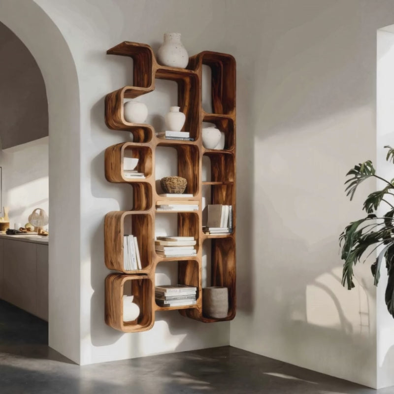 Modern Bookshelf With Integrated Compartments For Living Room