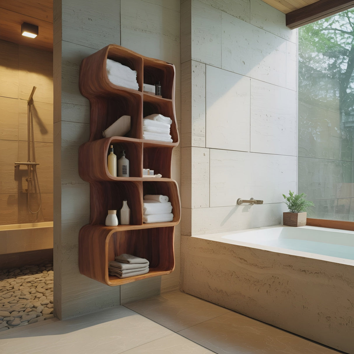 Minimal Wall Bathroom Shelf For Bathroom Interior