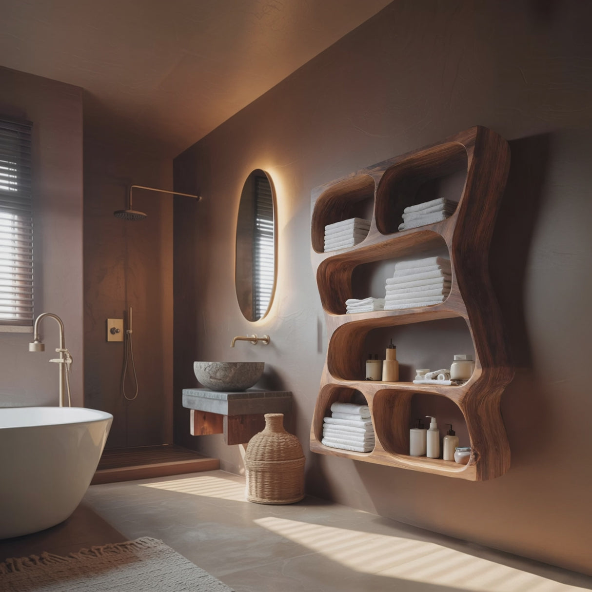 Modern Wall Mounted Bathroom Shelf For Bathroom Decor