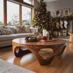 Rustic Wooden Coffee Table For Living Room Christmas Decoration