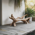Handcrafted Wooden Bench Outdoor Seating For Durable Patios