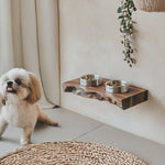 Rustic Dog Bowl Stand Handmade For Kitchen Area