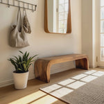 Contemporary Bench With Curved Design For Entryway