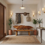 Minimalist Solid Wood Entryway Bench For Modern Homes
