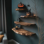 Mid Century Solid Wood Shelf For Bedroom Halloween Decor And Storage Space