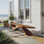Sculptural Organic Bench For Entryway Or Living Room