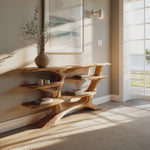Farmhouse Wooden Live Edge Console Table For Farmhouse Furniture Decor