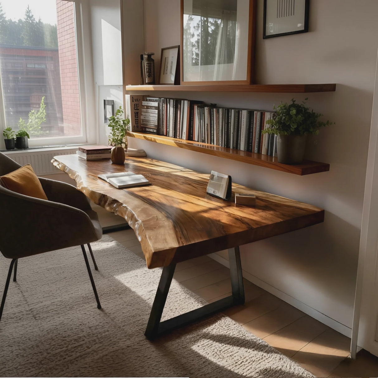 Farmhouse Solid Wood Tabletop For Bedroom Design