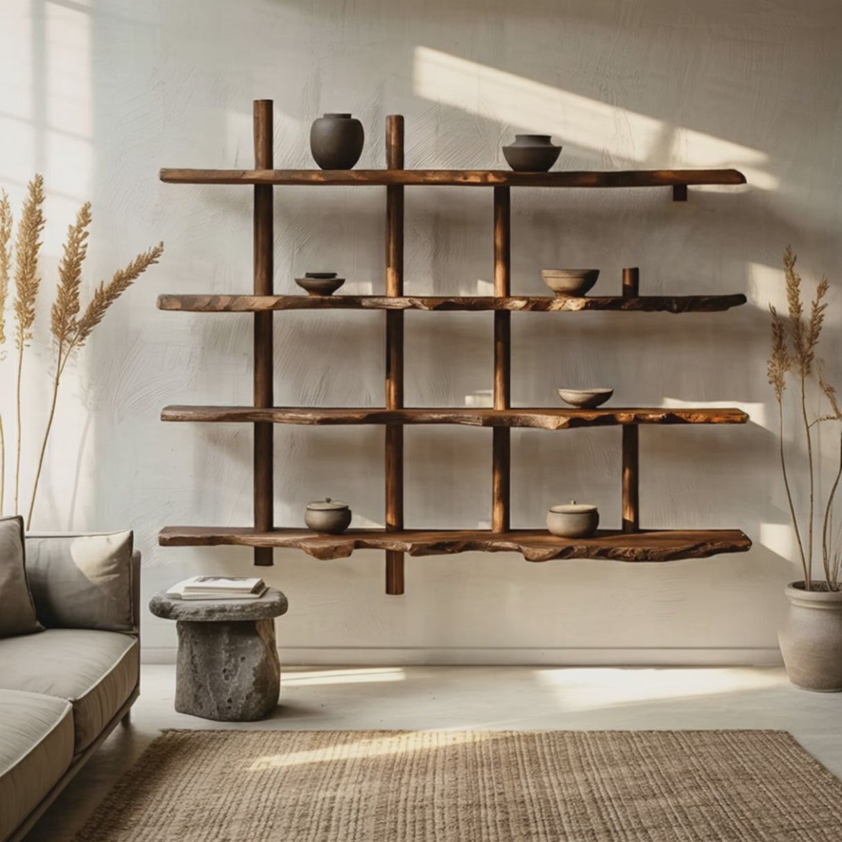 Floating Shelf In Farmhouse Style For Living Room Display