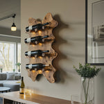 Rustic Live Edge Wall Wine Rack For Cozy Dining Rooms