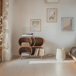 Farmhouse Wood Record Player Stand For Furniture Decor