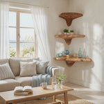 Modern Solid Wood Mushroom Shelf For Living Room Furniture Decor