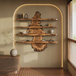 Live Edge Wall Shelf Design For Bedroom Display