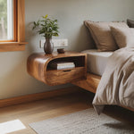 Minimalist Floating Nightstand With Storage For Bedroom