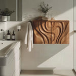 Modern Hand-Carved Bathroom Cabinet For Bathroom