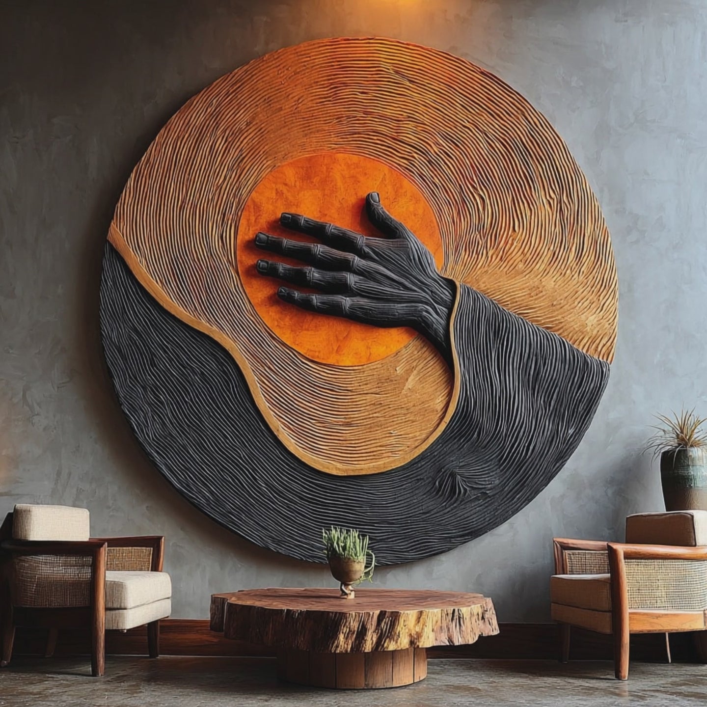 Handcrafted Wooden Wall Art Sculpture For Entryway Wall Decor – ET